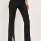 Black Front Slit Pants - NIXII Clothing