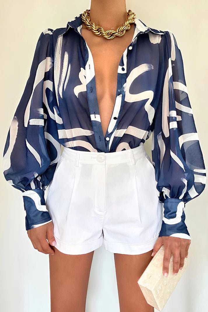 Blue & White - York Steel Fleetwood Blouse - NIXII Clothing