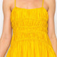 Britney Mustard Ruched Maxi Dress - NIXII Clothing