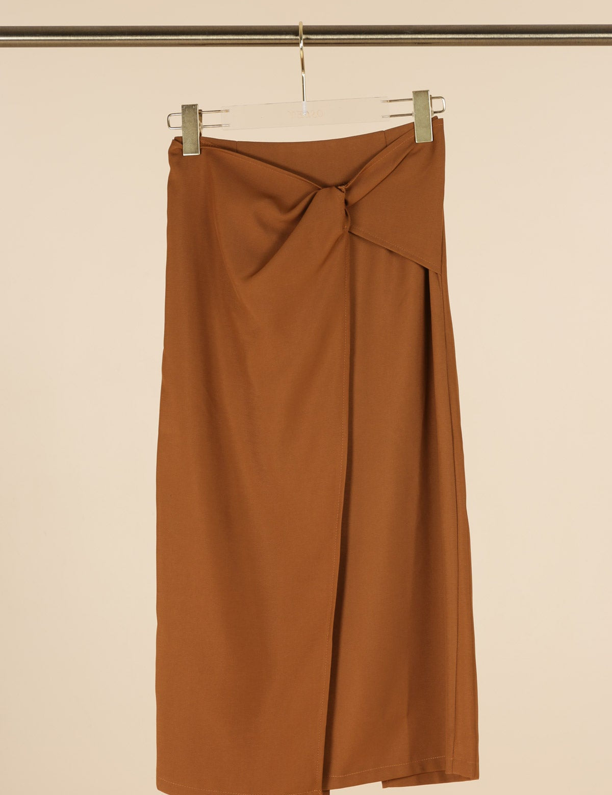 Brown Corner Tie Skirt - NIXII Clothing