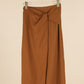 Brown Corner Tie Skirt - NIXII Clothing