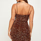 Brown Sequin Mini - NIXII Clothing