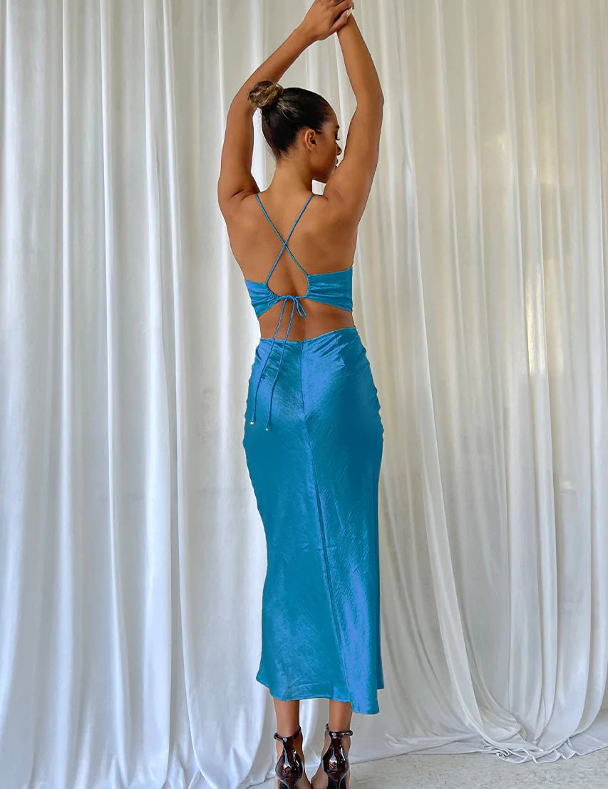 CHAYA SLIP DRESS - OCEAN - NIXII Clothing