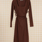 Chocolate Brown Side Cut-Out Dress - NIXII Clothing
