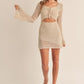 Chrishelle Taupe Crotchet Mini - NIXII Clothing