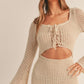 Chrishelle Taupe Crotchet Mini - NIXII Clothing