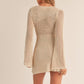Chrishelle Taupe Crotchet Mini - NIXII Clothing