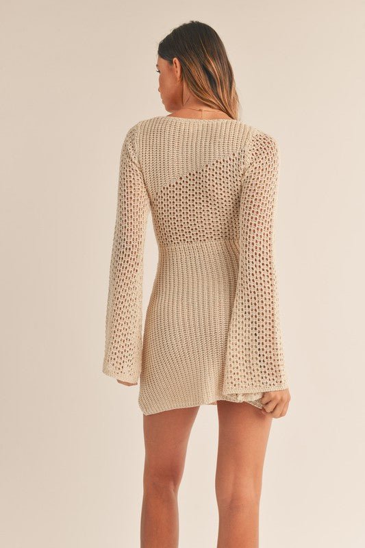 Chrishelle Taupe Crotchet Mini - NIXII Clothing