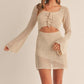 Chrishelle Taupe Crotchet Mini - NIXII Clothing
