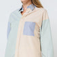 Colour Block Contrast Oversized Shirt - NIXII Clothing