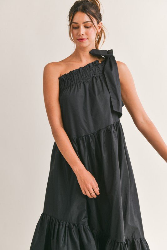 Ella Gathered One Shoulder Maxi - NIXII Clothing
