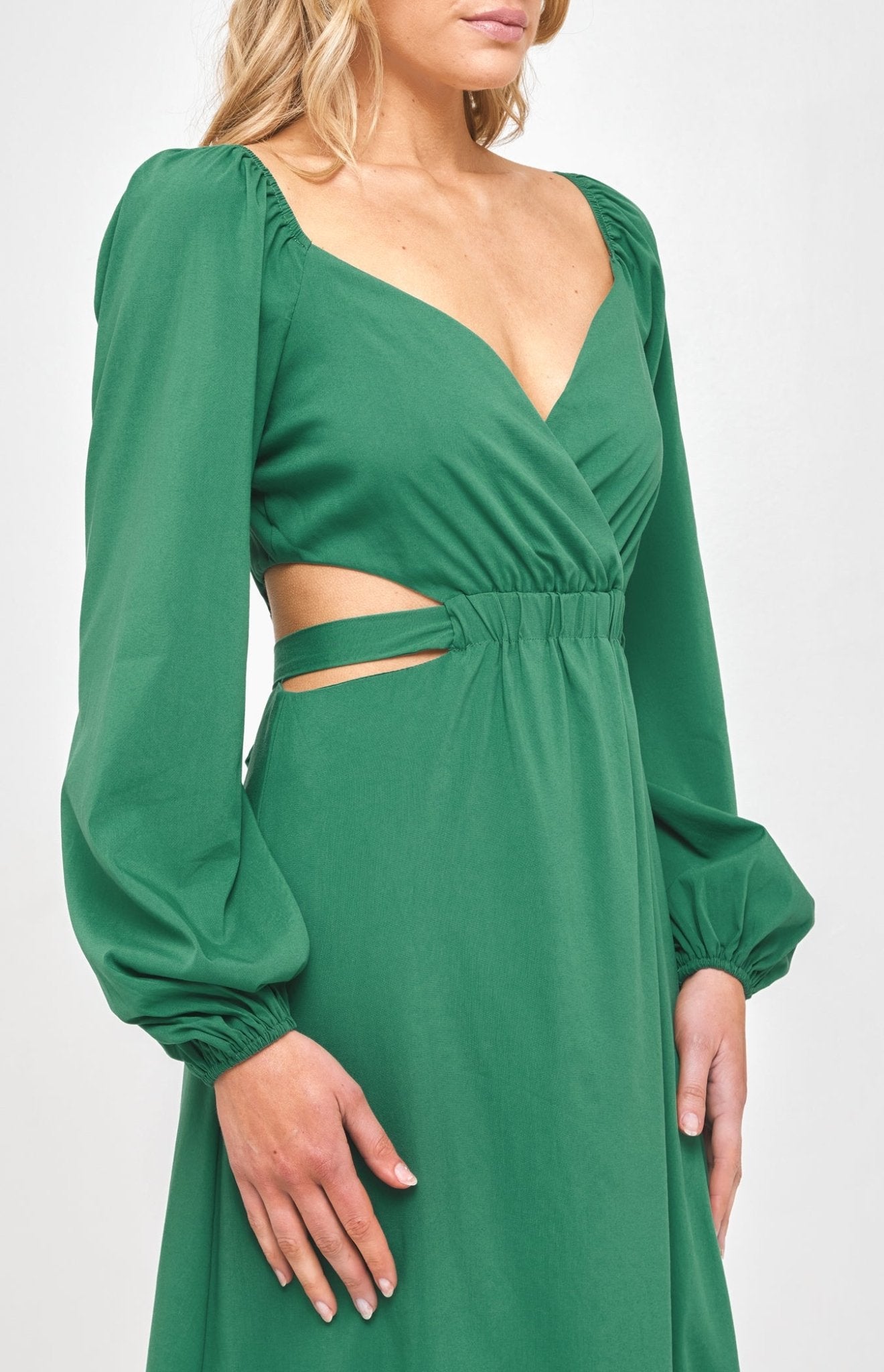 Emerald Green Midi Dress - NIXII Clothing