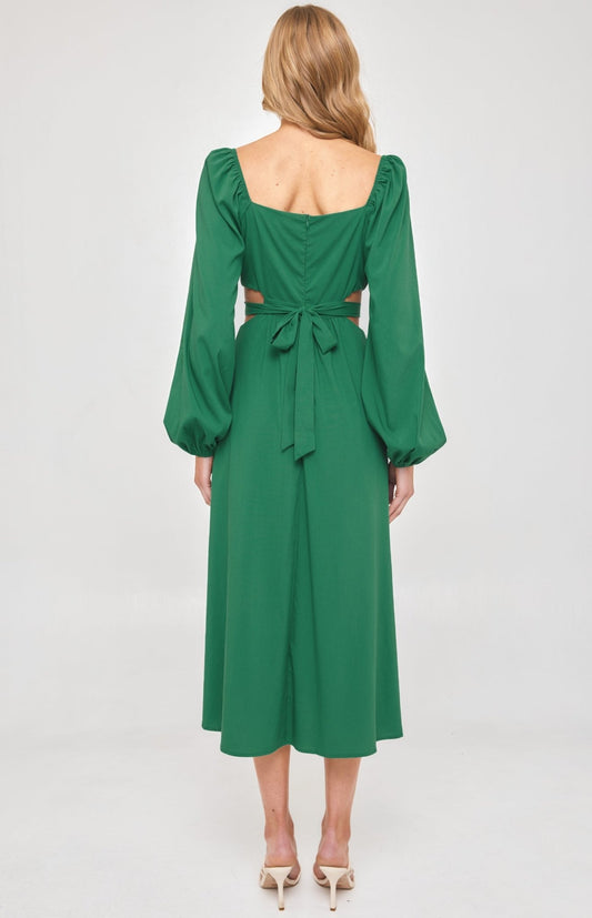 Emerald Green Midi Dress - NIXII Clothing