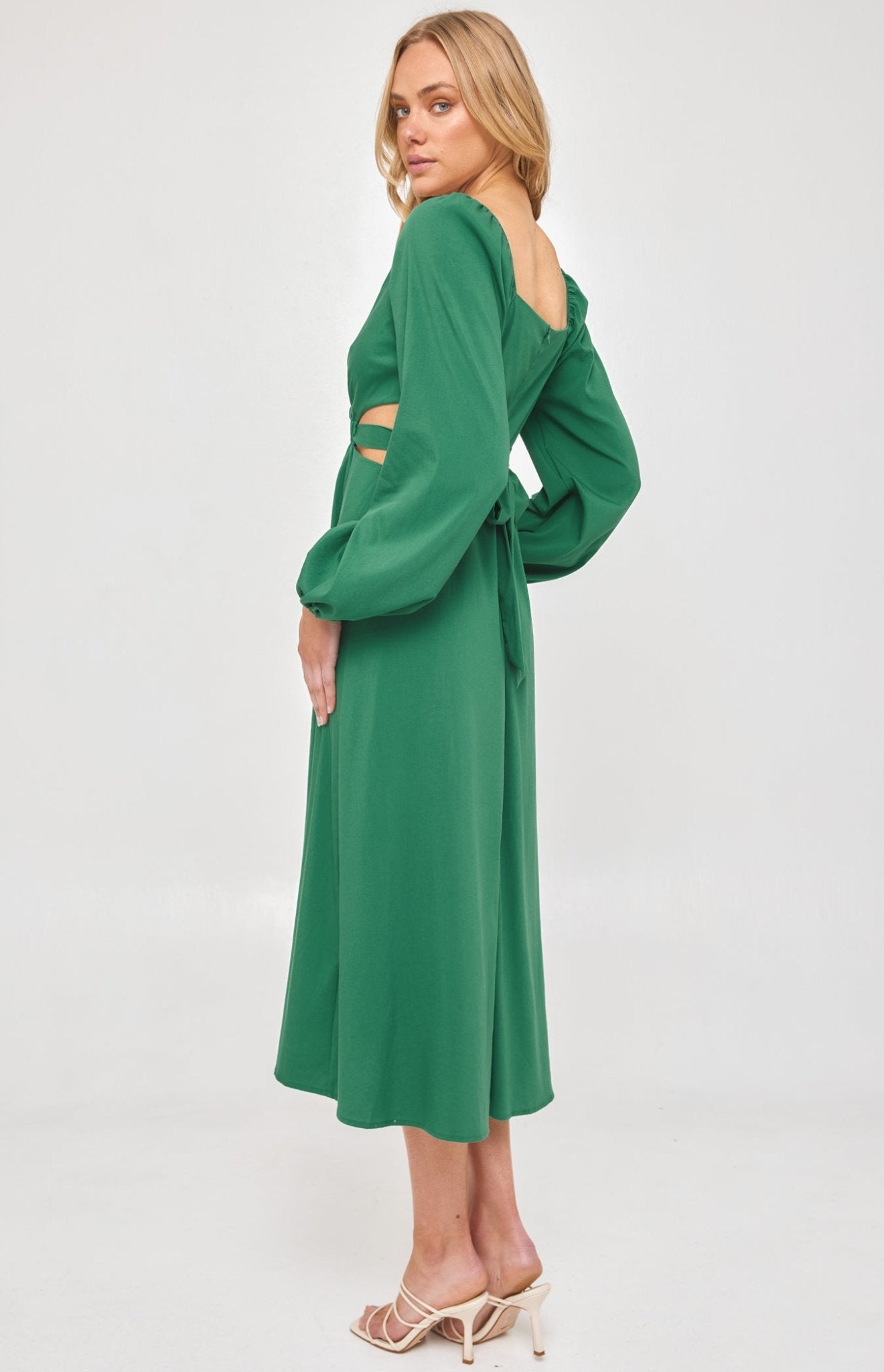 Emerald Green Midi Dress - NIXII Clothing