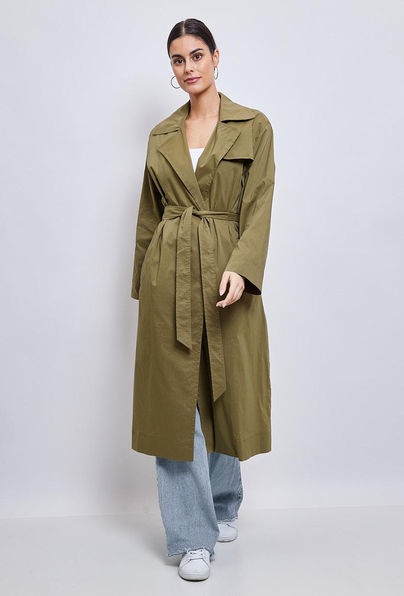 Gille Khaki Trench Coat - NIXII Clothing