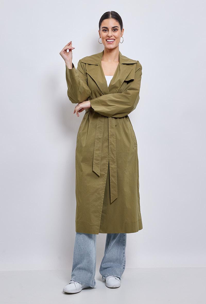 Gille Khaki Trench Coat - NIXII Clothing