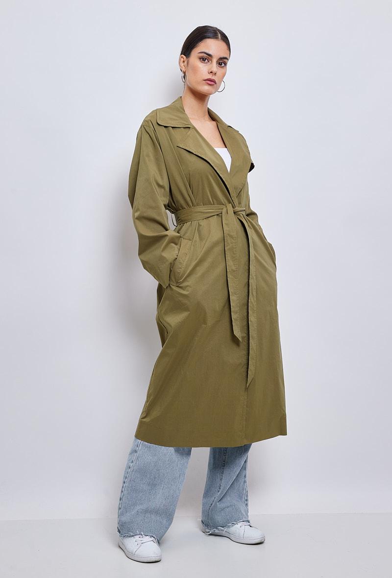 Gille Khaki Trench Coat - NIXII Clothing