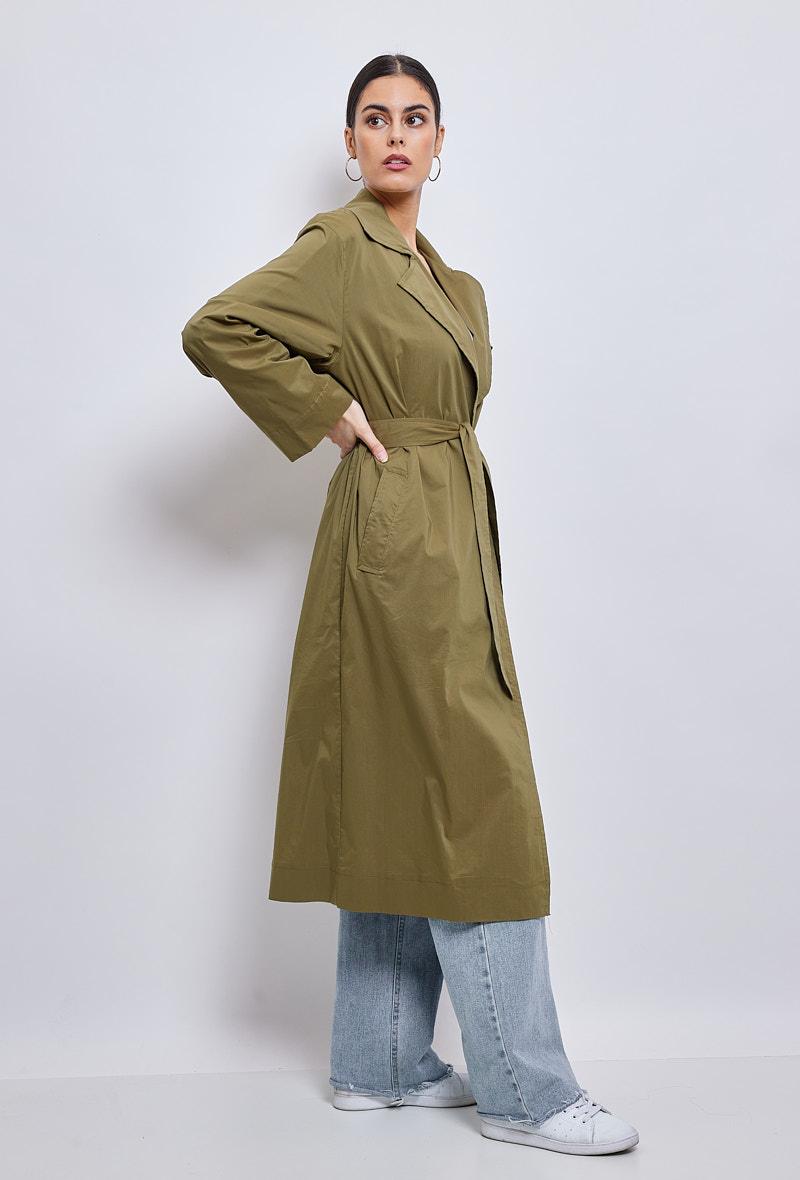 Gille Khaki Trench Coat - NIXII Clothing