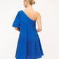 Gracie Blue One Shoulder Mini - NIXII Clothing