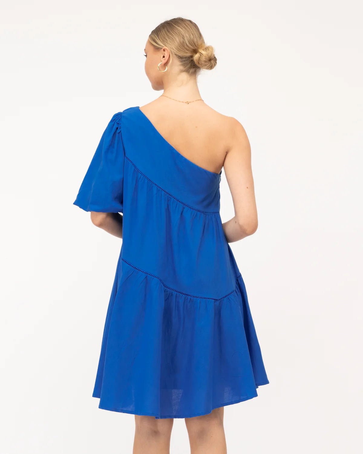 Gracie Blue One Shoulder Mini - NIXII Clothing