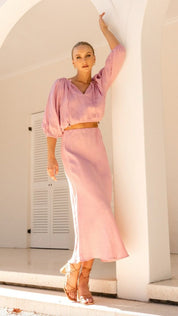 Karlie Blush Midi Skirt - NIXII Clothing