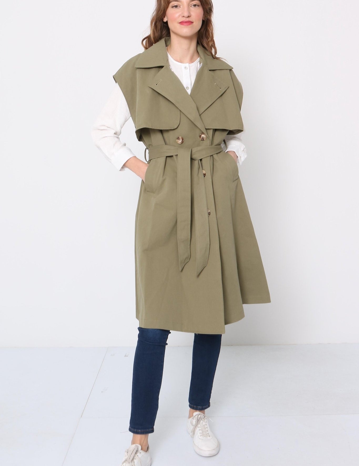 Khaki Trench Jacket - NIXII Clothing