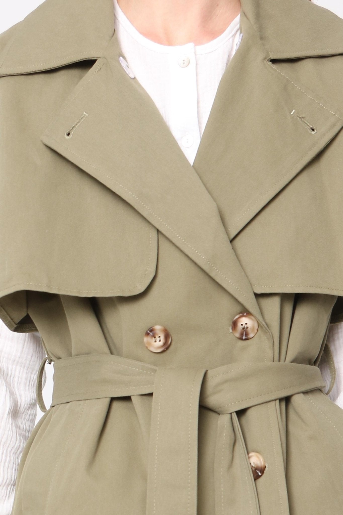 Khaki Trench Jacket - NIXII Clothing