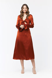 LALETTE MIDI DRESS -COPPER - NIXII Clothing
