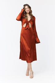 LALETTE MIDI DRESS -COPPER - NIXII Clothing