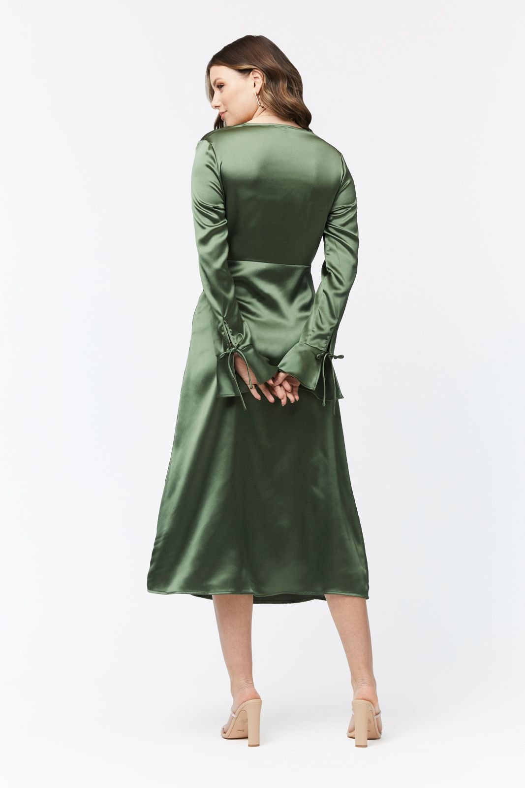 LALETTE MIDI DRESS - OLIVE - NIXII Clothing