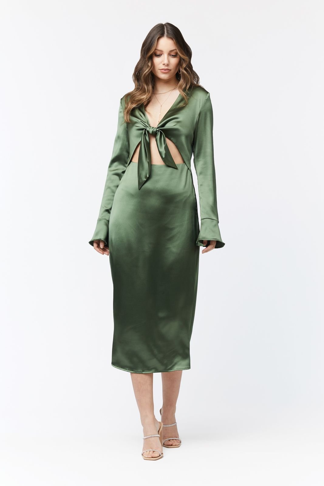 LALETTE MIDI DRESS - OLIVE - NIXII Clothing