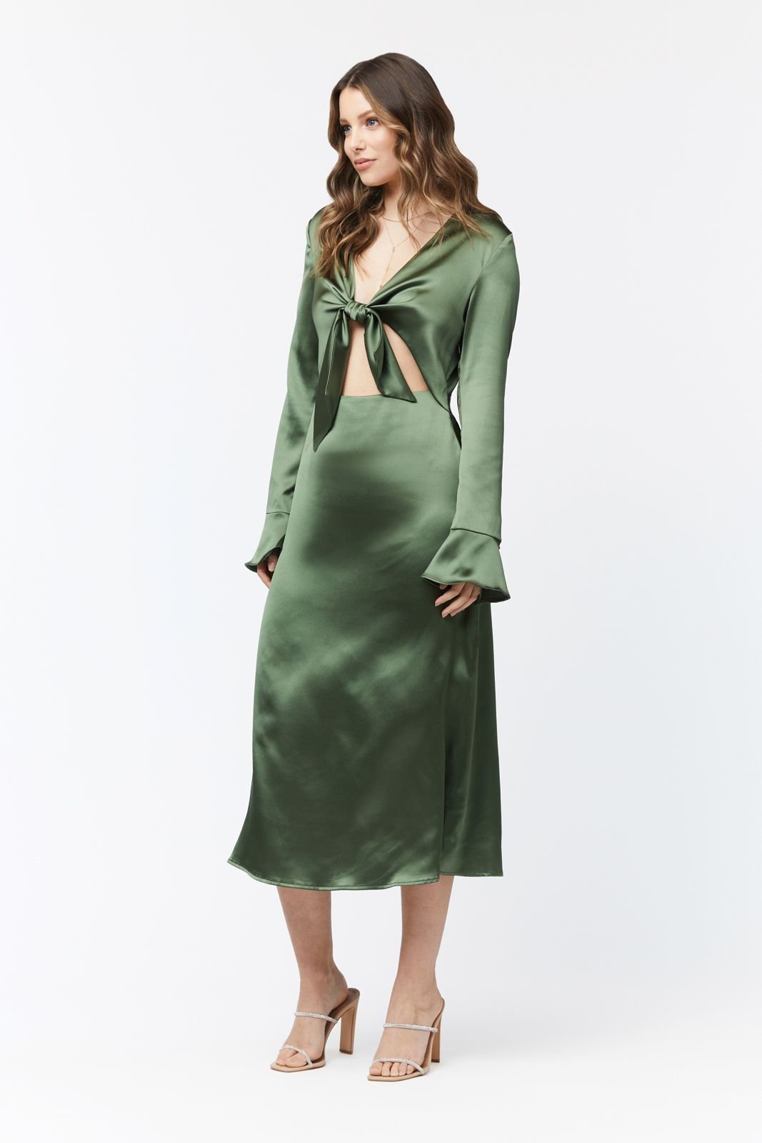 LALETTE MIDI DRESS - OLIVE - NIXII Clothing