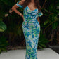 Longina - Green Floral Maxi - NIXII Clothing