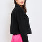 Michelle Black Tweed Jacket - NIXII Clothing