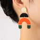 Multi Colored Geo shapes dangling earrings - NIXII Clothing