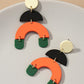 Multi Colored Geo shapes dangling earrings - NIXII Clothing