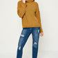 Mustard Drop Shoulder Turtle Neck Sweater - NIXII Clothing
