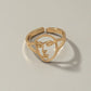 Openwork abstract face adjustable ring - NIXII Clothing