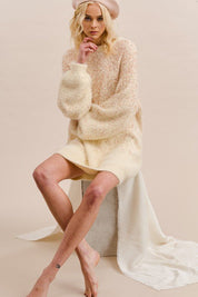 SOFT TOUCH FUR TUNIC PULLOVER KNIT SWEATER - NIXII Clothing