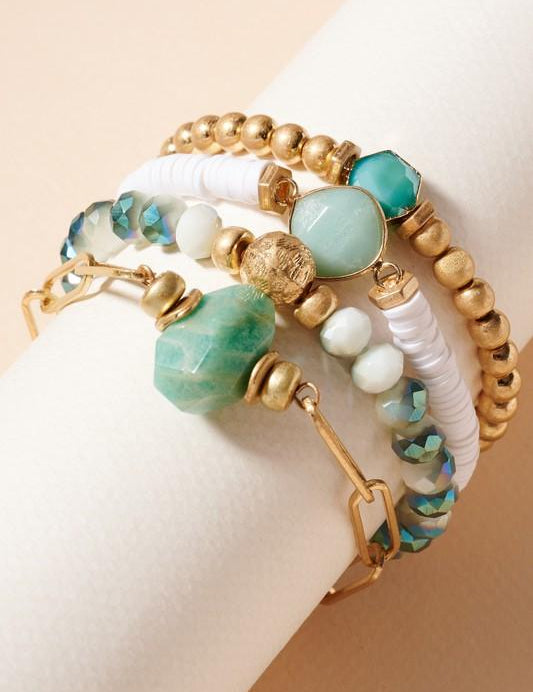 Stones Beaded Bracelet Set - NIXII Clothing