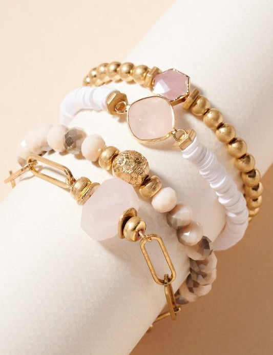 Stones Beaded Bracelet Set- RS - NIXII Clothing