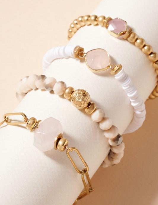 Stones Beaded Bracelet Set- RS - NIXII Clothing