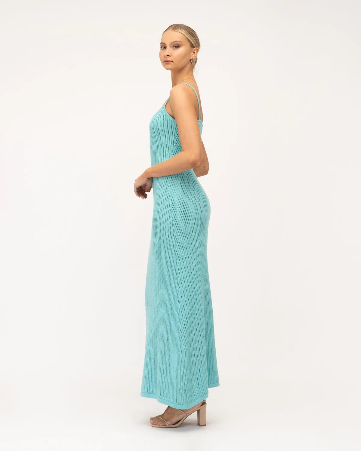 Summer Aqua Knit Maxi Dress - NIXII Clothing