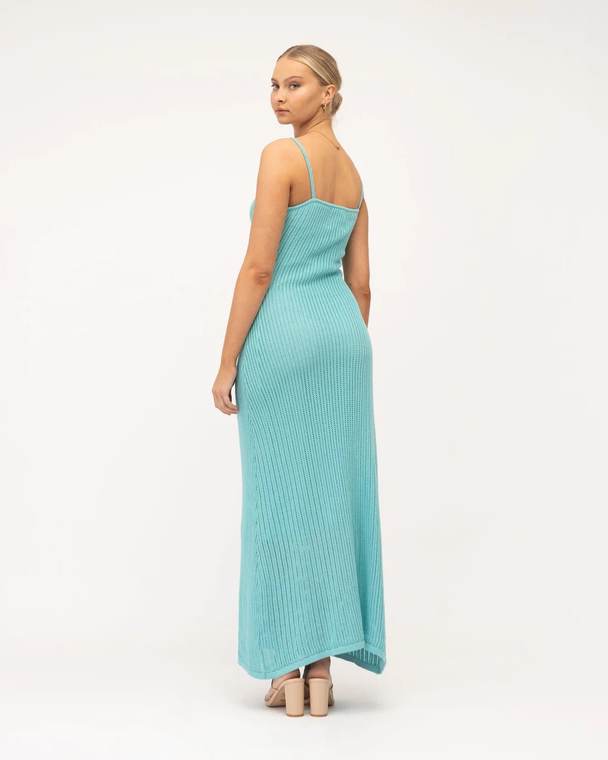 Summer Aqua Knit Maxi Dress - NIXII Clothing