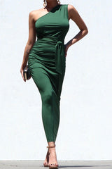 Venetian Ruched Bodycon Dress