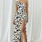 White & Black Print Nammos Maxi Dress - NIXII Clothing