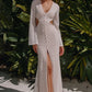 White/Sand Floral Nisha Maxi Dress - NIXII Clothing